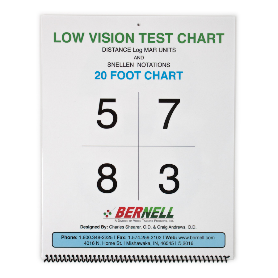 Low Vision Distance Acuity Chart Acuity Charts Bernell Corporation